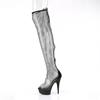 Pleaser - DELIGHT3009 Cuissardes à plateforme - Noir Product image